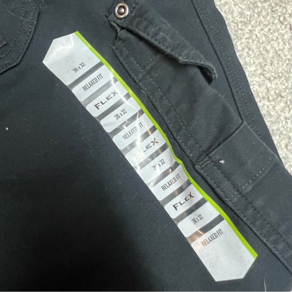 Duluth Trading Pants Mens 36x32 Black Flex Fire Hose Relaxed Fit Cargo Work NEW - Picture 11 of 11